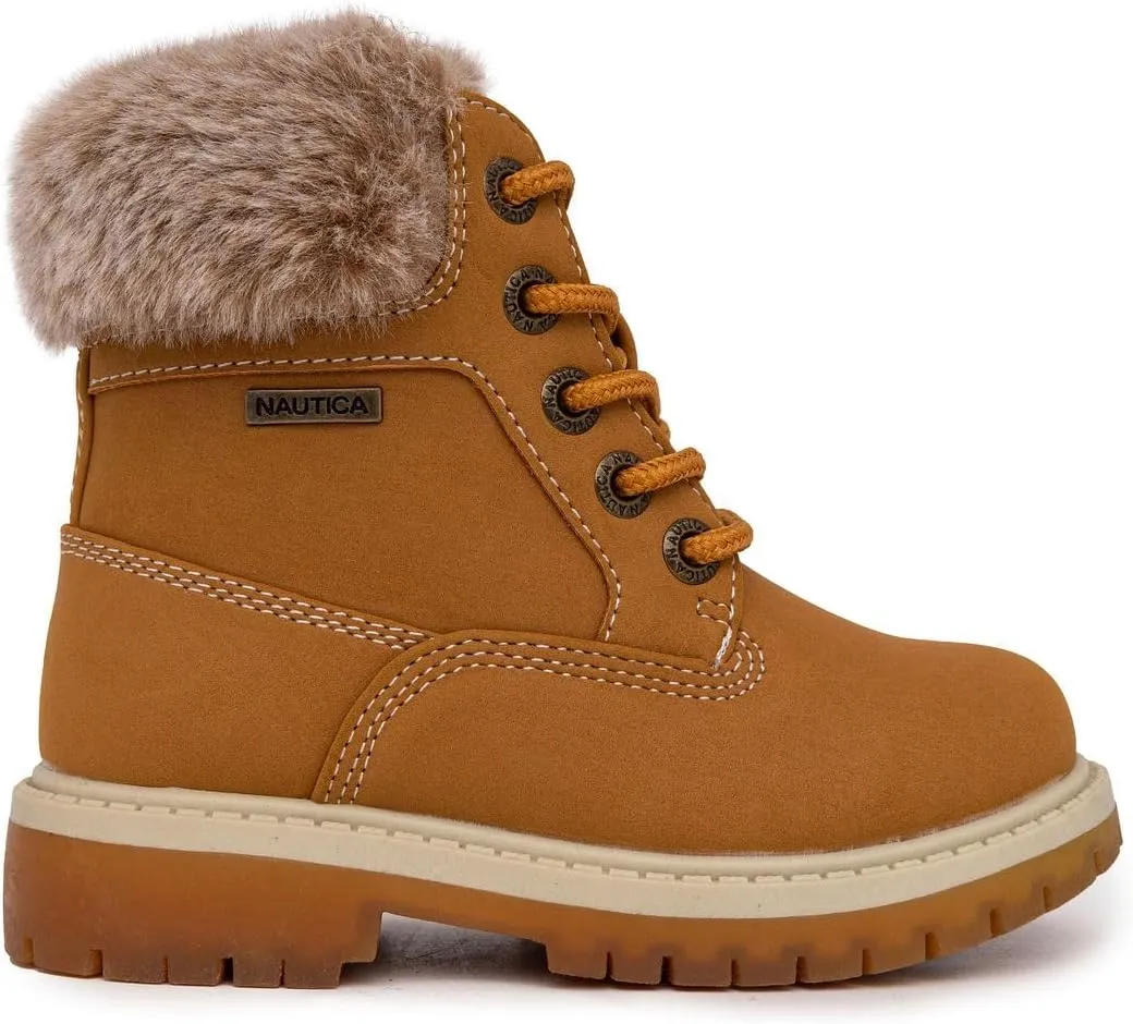 Nautica Kids Chukka Boots with Lace-Up and Zipper Ankle Bootie Design | Boys-Girls | Dress Shoes | Size for Toddler & Little Kids