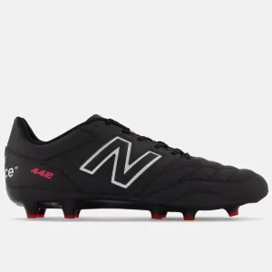 New Balance 442 V2 Team FG Football Boots Men's (Black Silver)