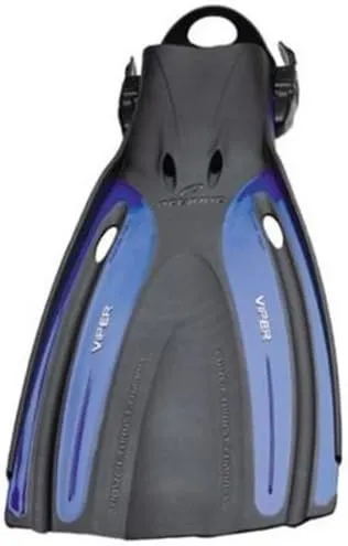 New Oceanic Viper Open Heel Scuba Diving Fins - Blue (Size 5-7/X-Small)