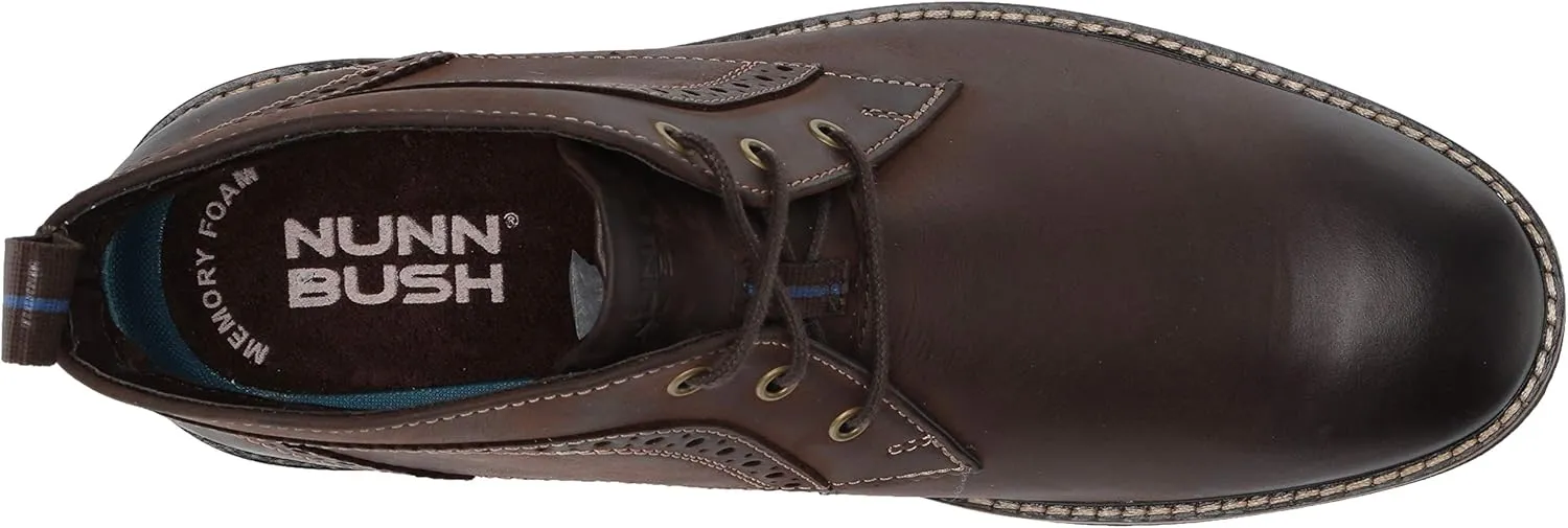 Nunn Bush Men's Ozark Plain Toe Chukka Boot with Kore Walking Comfort Technology