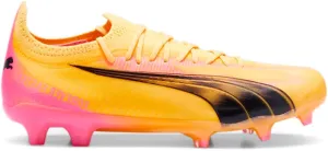 PUMA Womens Ultra Ultimate Firm GroundArtificial Ground Soccer Cleats Cleated, Firm Ground - Yellow - Size 6.5 M
