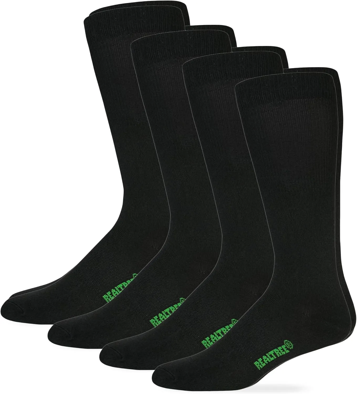 Realtree Mens Lightweight Liner Mid-Calf Tall Boot Socks 4 Pair Pack (L - Men's Shoe 9-13, Black)