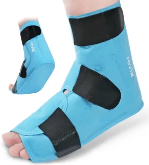 REVIX Extra Large Ankle Ice Pack for Foot Discomfort, Reusable Gel Cold Pack with Cold Compression Therapy, Full Coverage Ankle Ice Wrap for Post-Workout Recovery, Plantar Fasciitis