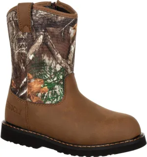 ROCKY Big Kids' Lil Ropers Outdoor Boot, Camouflage, Size 4(M)