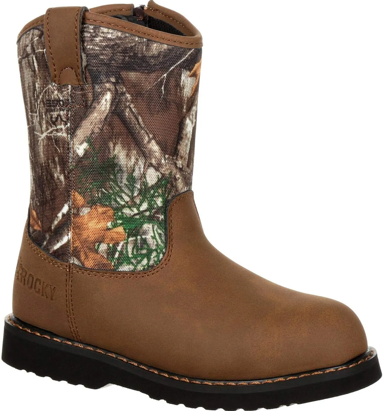 ROCKY Big Kids' Lil Ropers Outdoor Boot, Camouflage, Size 4(M)