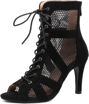 Roimaash 7/9.5/11CM Heel Height Women Gladiator Sandals Summer Boots Dance Heels