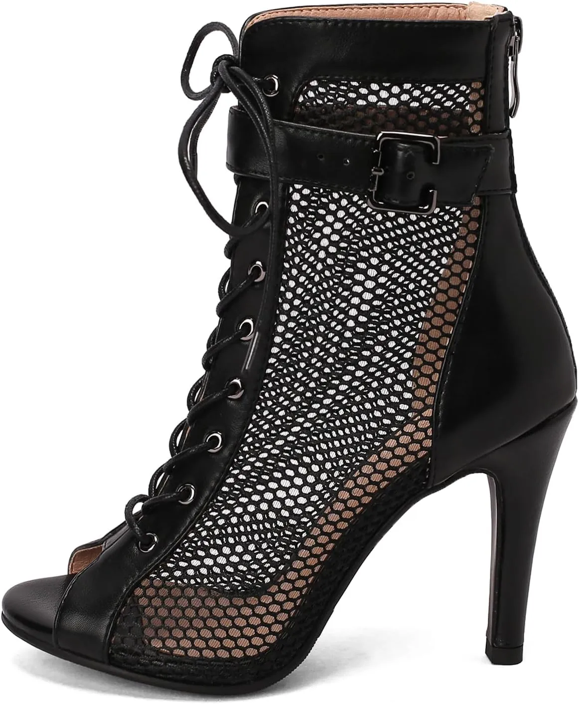 Roimaash 7/9.5/11CM Heel Height Women Gladiator Sandals Summer Boots Dance Shoes