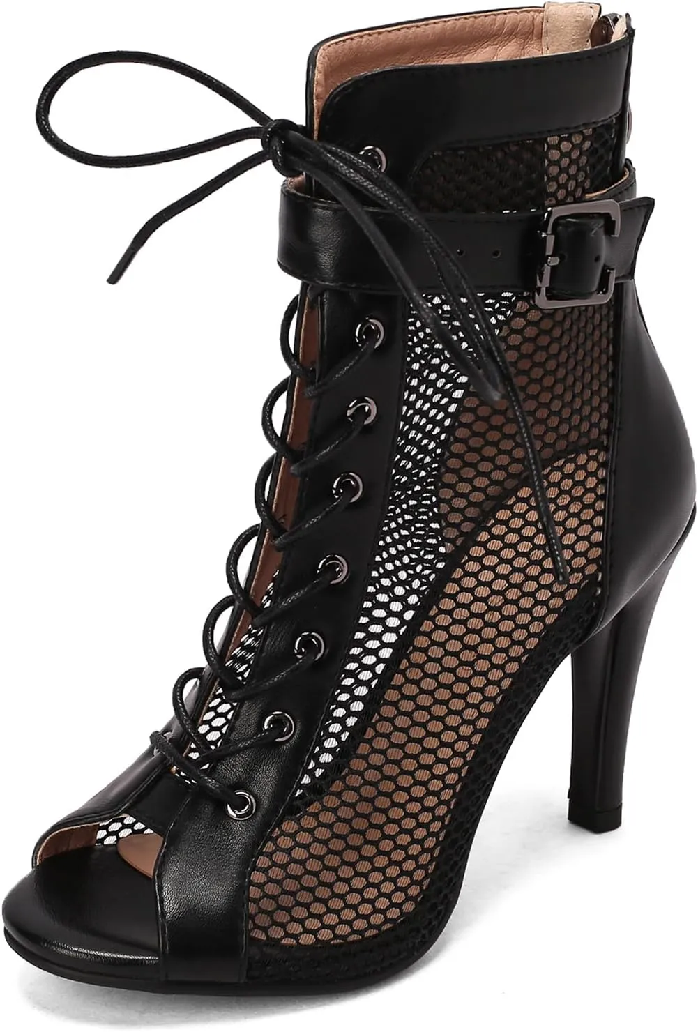 Roimaash 7/9.5/11CM Heel Height Women Gladiator Sandals Summer Boots Dance Shoes