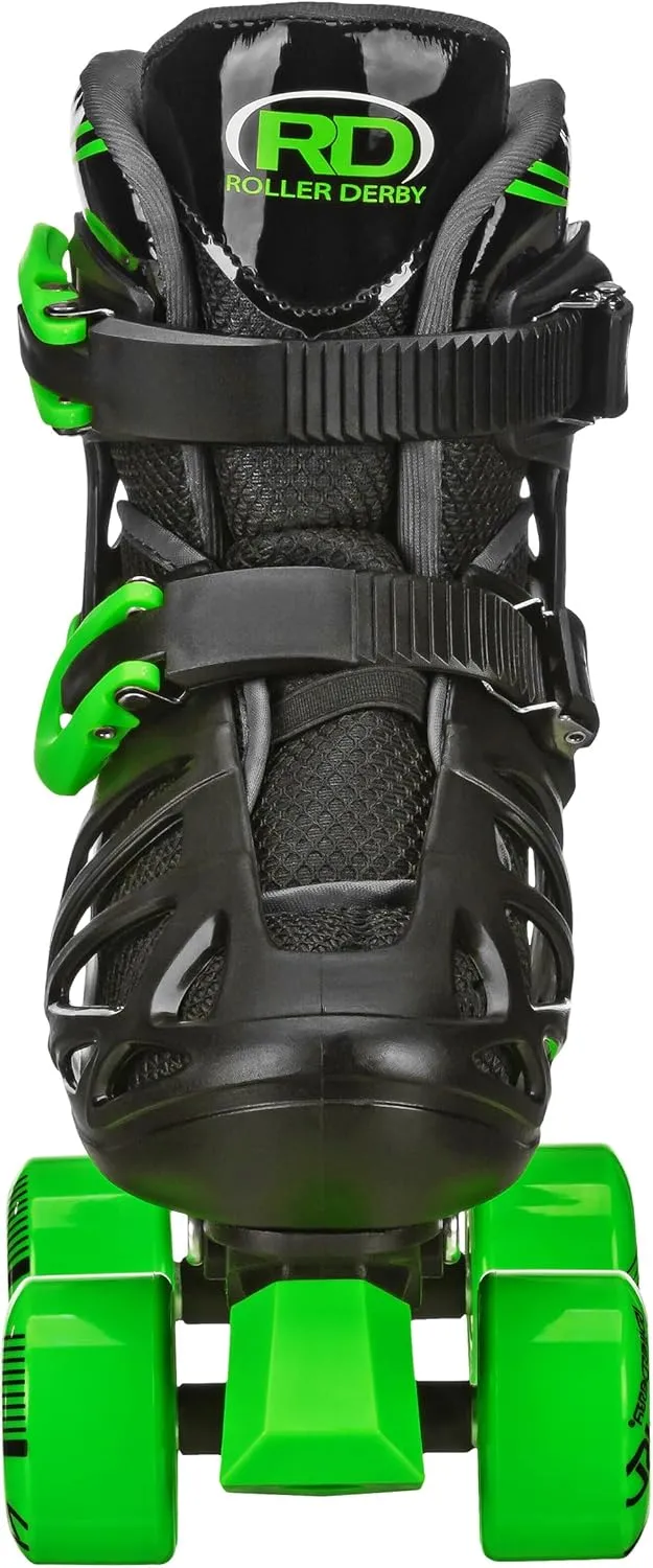 Roller Derby Trac Star Adjustable Skates for Kids, Beginners