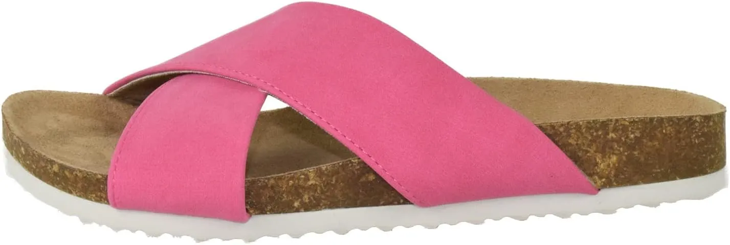 Soda Shoes Women Sandals Footbed Criss Cross Band Strap Flip Flops Midge-S