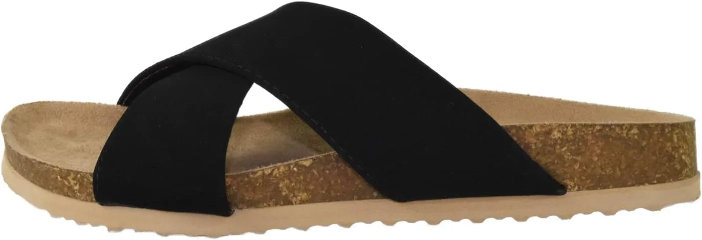 Soda Shoes Women Sandals Footbed Criss Cross Band Strap Flip Flops Midge-S
