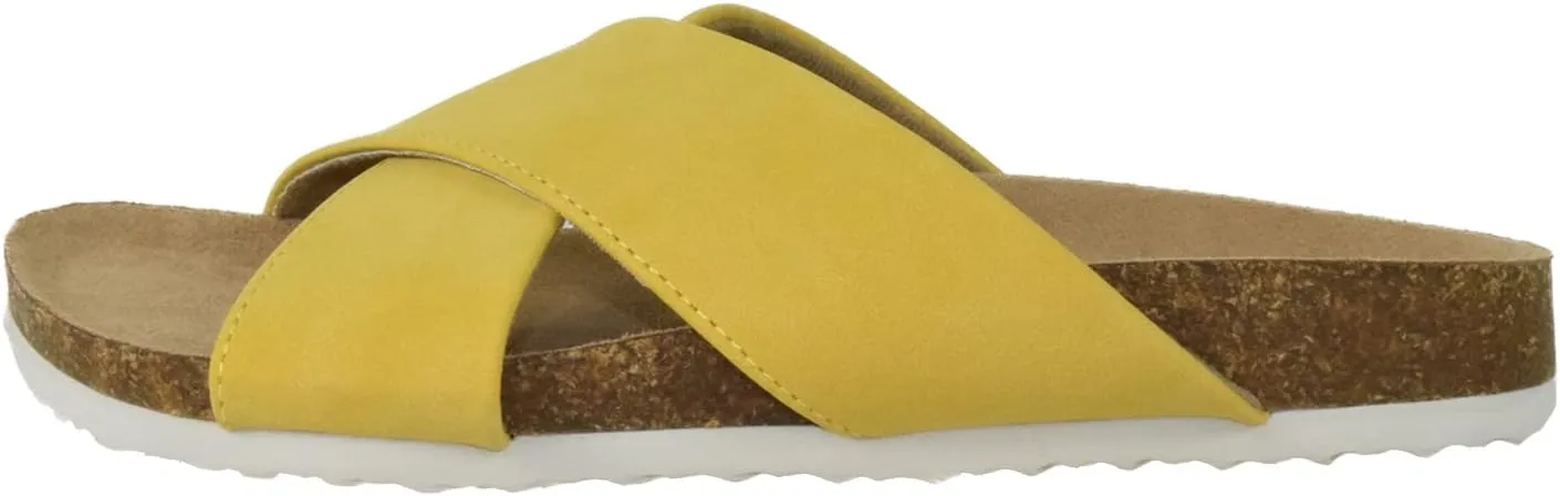 Soda Shoes Women Sandals Footbed Criss Cross Band Strap Flip Flops Midge-S