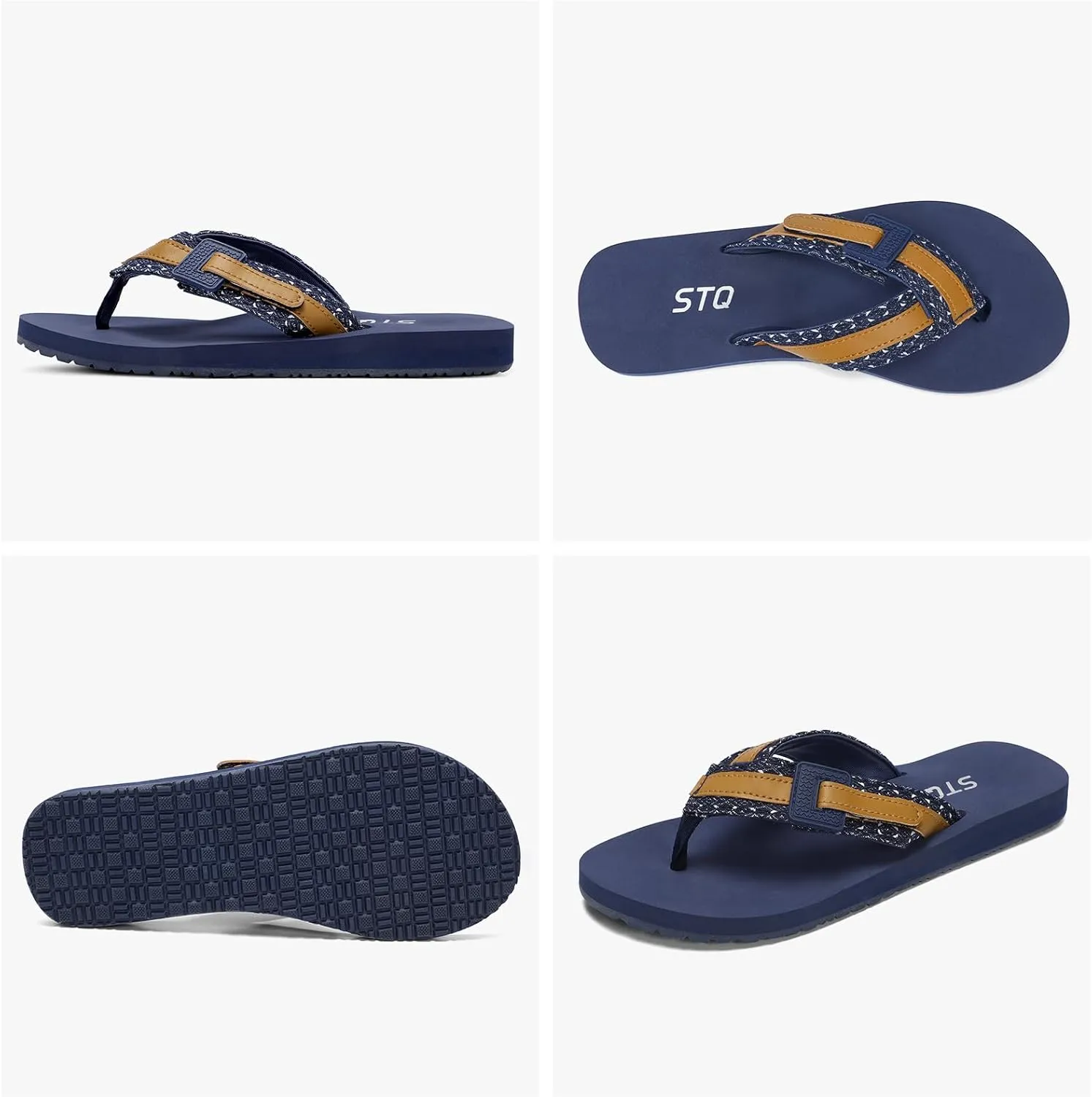 STQ Orthopedic Flip Flops for Women丨Beach Sandals with Arch Support for Plantar Fasciitis Relief