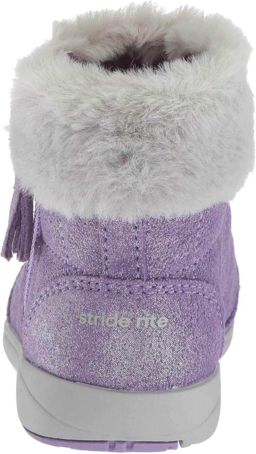 Stride Rite Girl's Chloe Sparkle Suede Bootie Fashion Boot