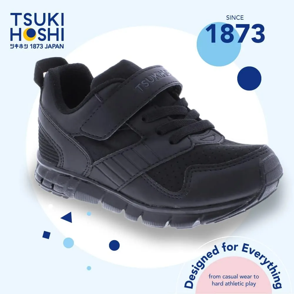 TSUKIHOSHI 3581 Charge BTS Strap-Closure Back-to-School Shoes for Boys and Girls with Wide Toe Box and Slip-Resistant, Non-Marking Outsole - for Kids Ages 1-12