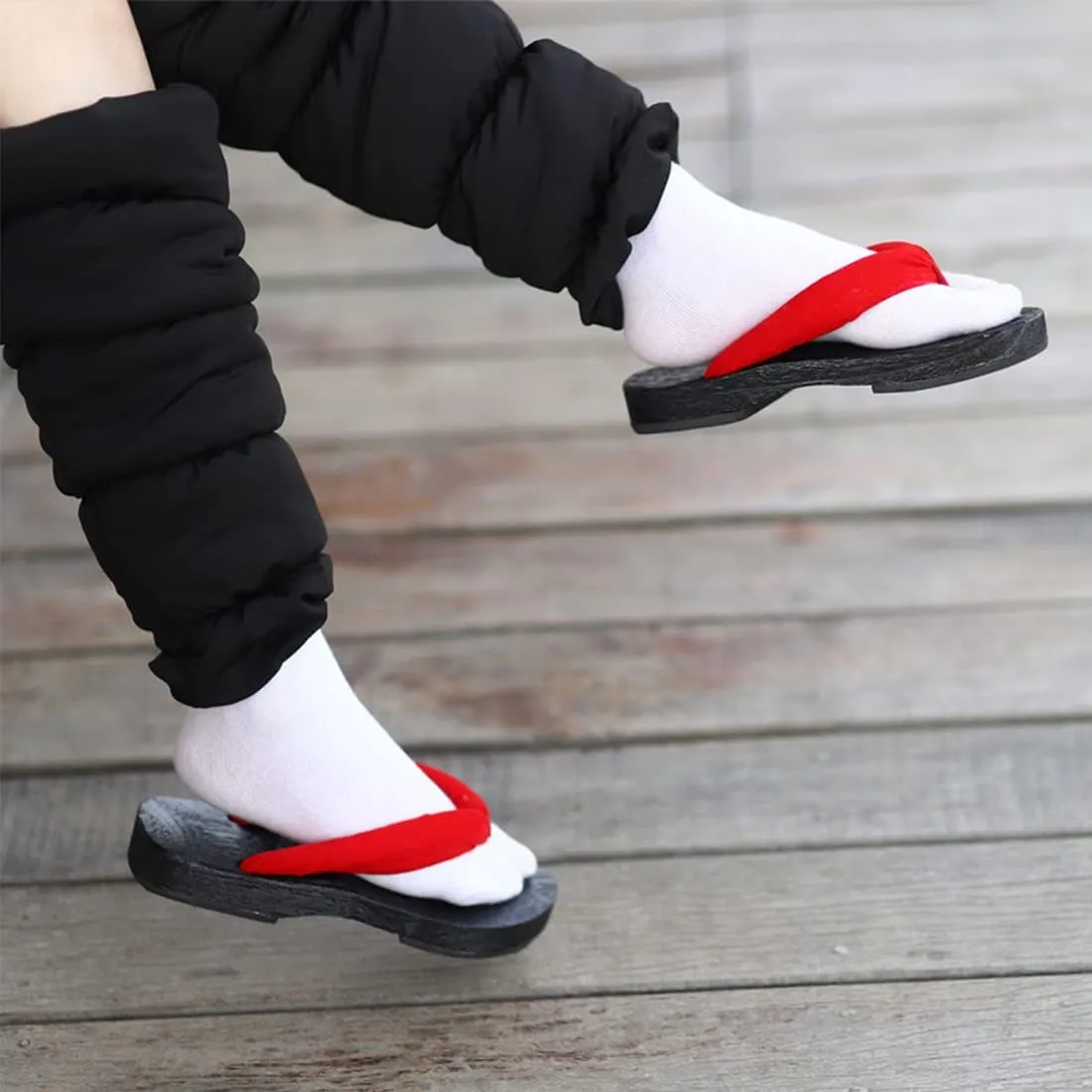 UZAIN Anime Tanjirou Cosplay Clog Shoes Japanese Sandals for Women Geta Wooden Anti-Slip flip-Flops Prop Oshitari