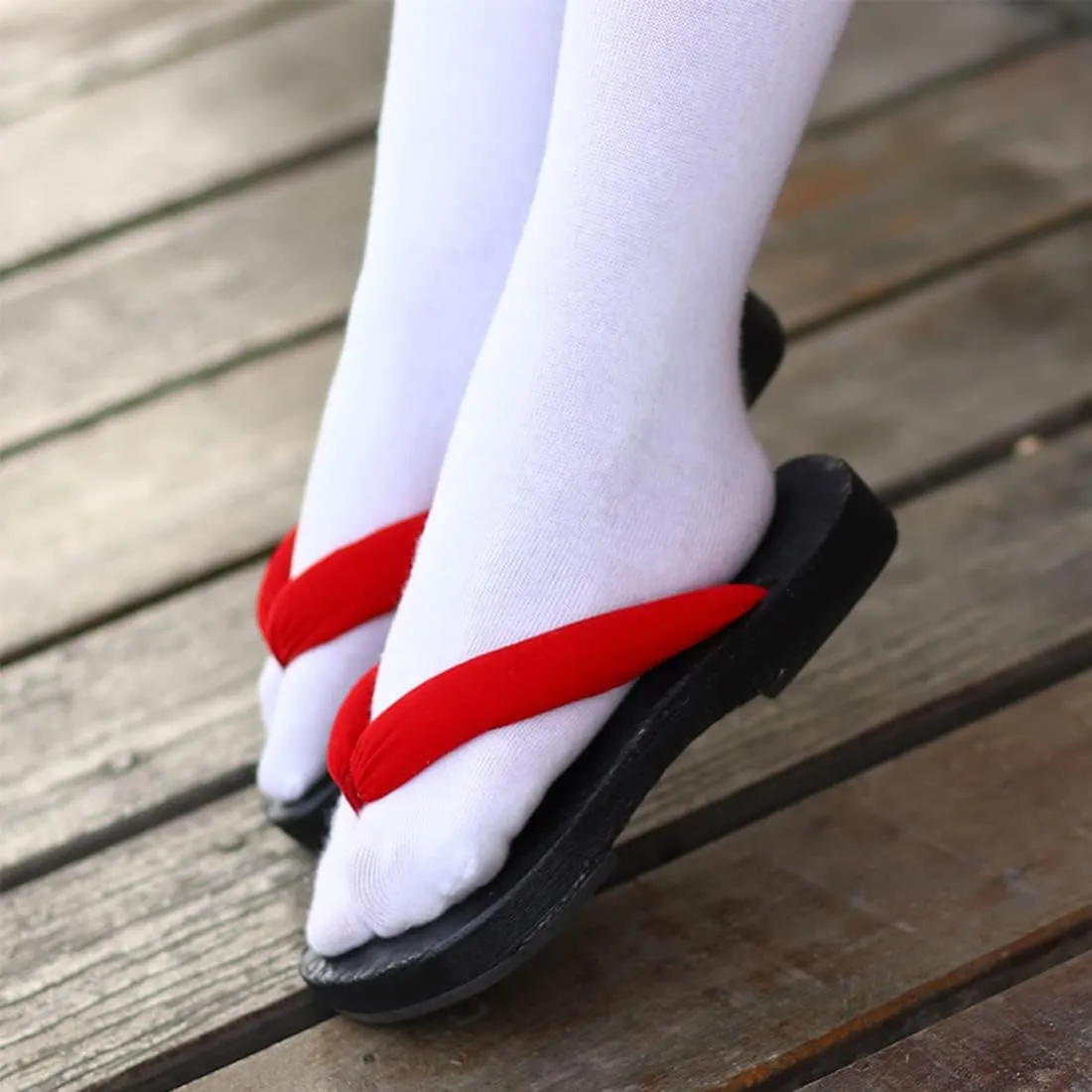UZAIN Anime Tanjirou Cosplay Clog Shoes Japanese Sandals for Women Geta Wooden Anti-Slip flip-Flops Prop Oshitari