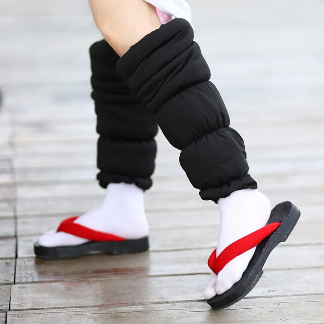 UZAIN Anime Tanjirou Cosplay Clog Shoes Japanese Sandals for Women Geta Wooden Anti-Slip flip-Flops Prop Oshitari