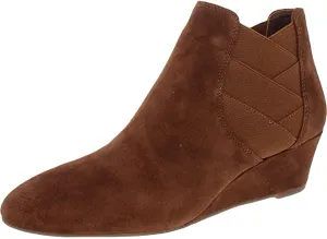 VIA SPIGA Women's V-Harlie Ankle Bootie, Chestnut, 7.5 M US