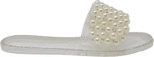 Wild Diva Womens Jelly flip Flop Rhinestone Slippers Sandals