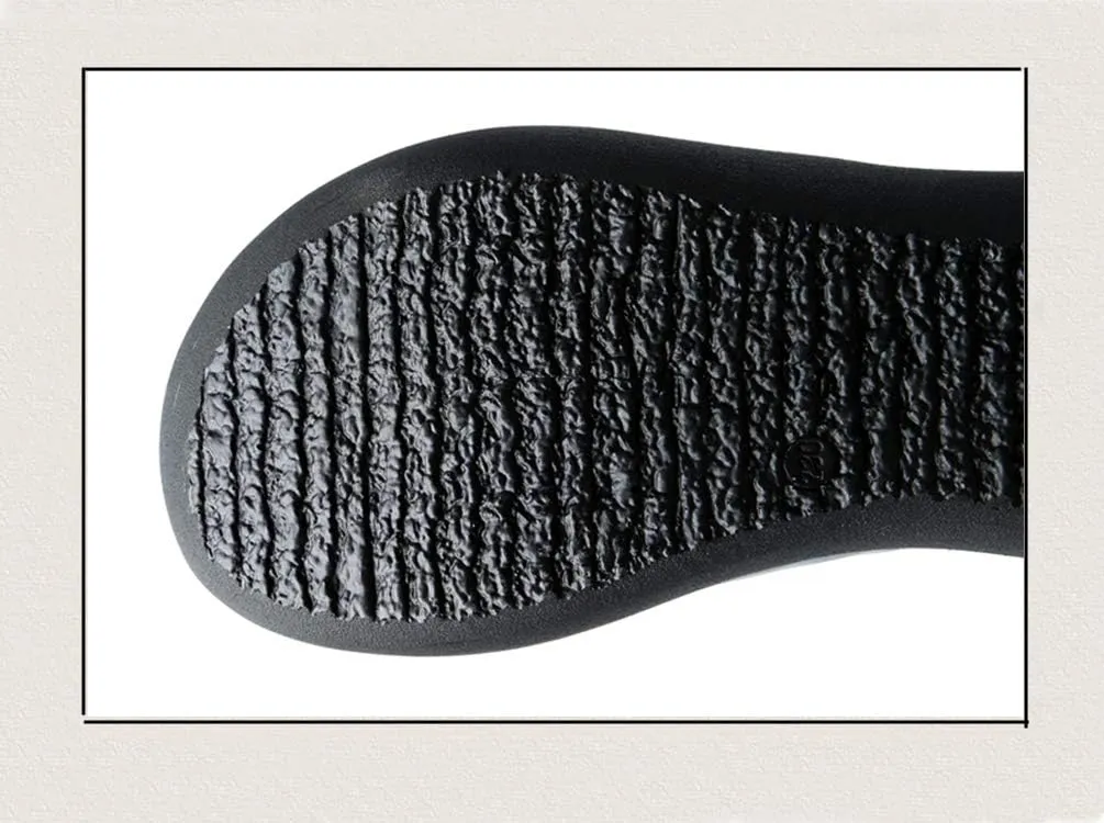 Women Wedge Sandals Two Bands Platform Slides Wavy Sole Flip Flop