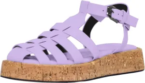 Women's Gladiator Flatform Pumps T-Strap Ankle Strappy Slingback Party Dressy Summer Roman Flat Sandals
