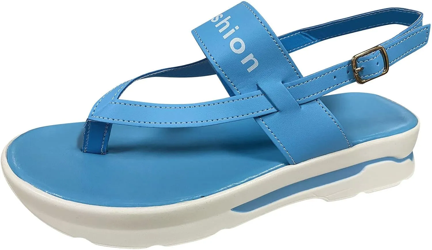 Women's Platform Wedge Heel Sandals Women's Open Toes Sandals Breathable Ankle-Strap Shoes Metal Beach Sandals