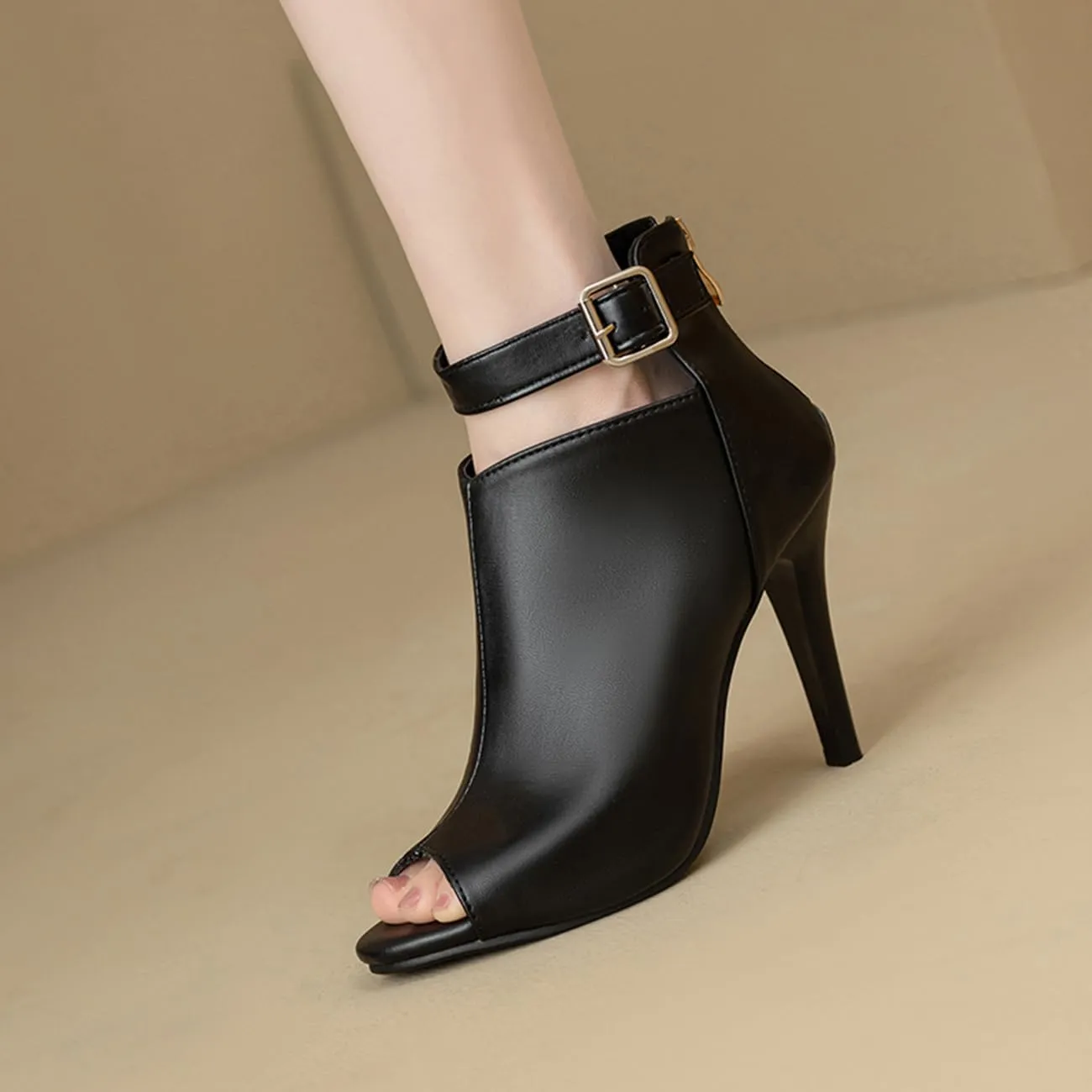 Womens Stiletto Heel Sandals Back Zipper Gladiator High Heel Sandals
