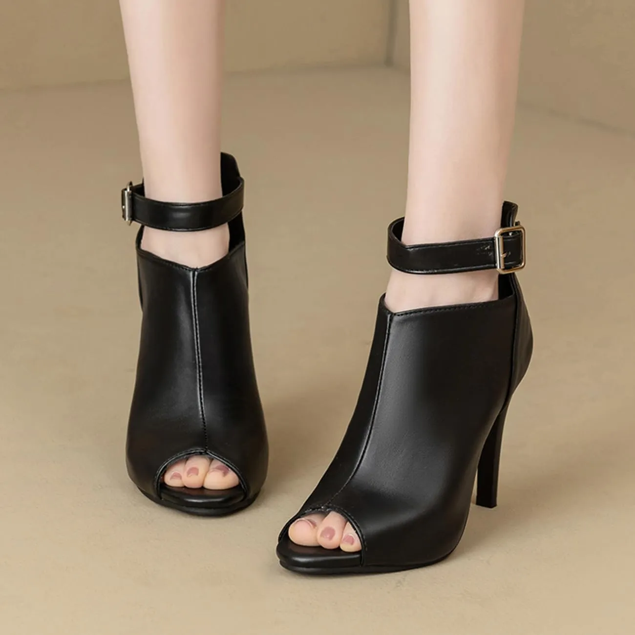 Womens Stiletto Heel Sandals Back Zipper Gladiator High Heel Sandals