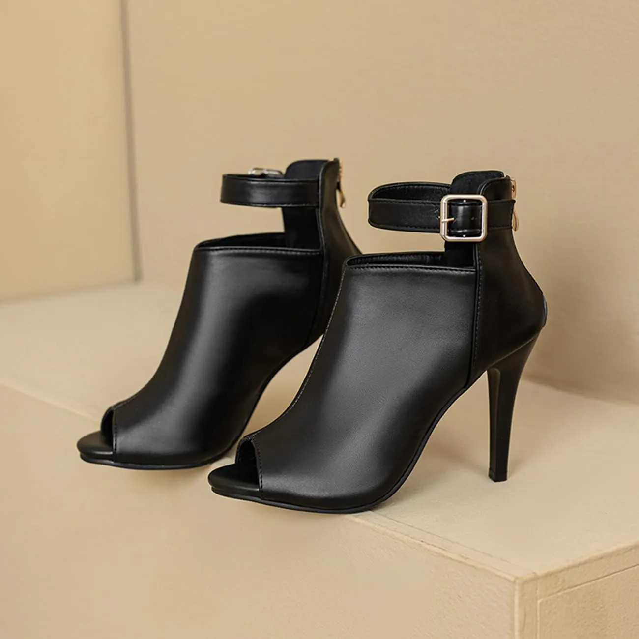 Womens Stiletto Heel Sandals Back Zipper Gladiator High Heel Sandals